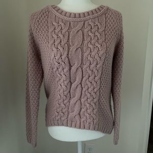Pink Cable Knit Sweater